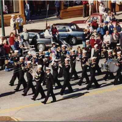 Navy marching band in the 250th parade