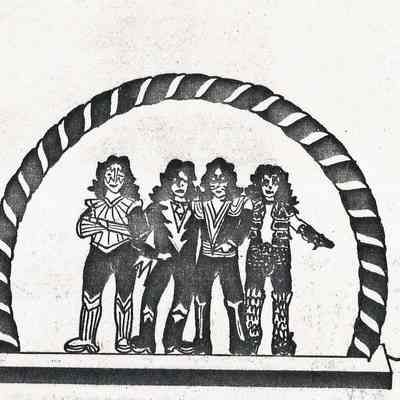 Hand Drawing of the Band KISS
