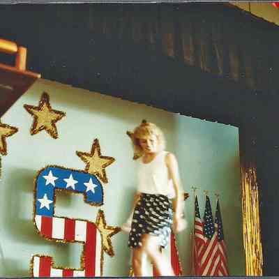 Robin Moody practicing her dance routine.