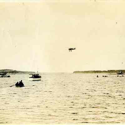 Col. Patrick's plane saluting the "Chicago" and "Boston II"