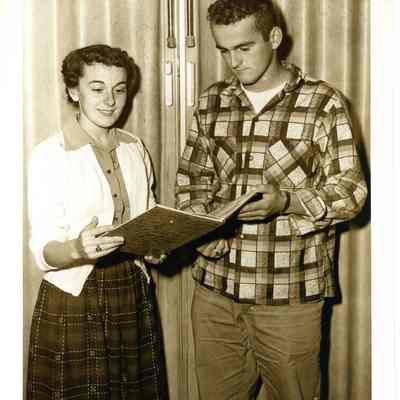____ Doiron and Dick Snow Co-Editors of BHS Yearbook 1957
