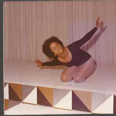 Contestant #8 Diana Johnson practicing her dance routine at dress rehearsal..