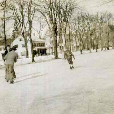 A photo of people skating on the upper mall Jan 1831.