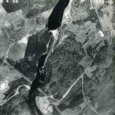 An aerial view of the Pejepscot Mill. 5/4/1953.