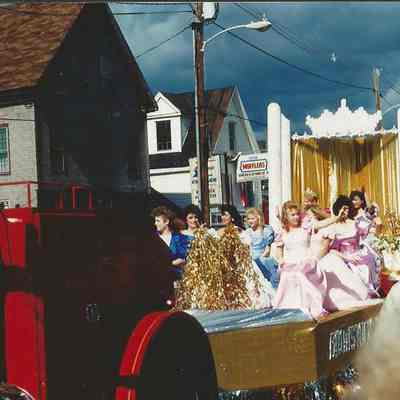 The girls on the float