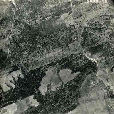 An aerial photo of River Road. 5/4/1953