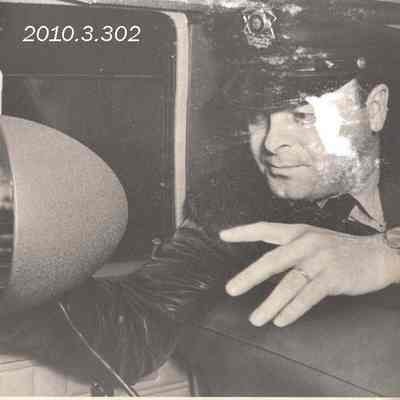 Patrolman Using the Latest Traffic Radar