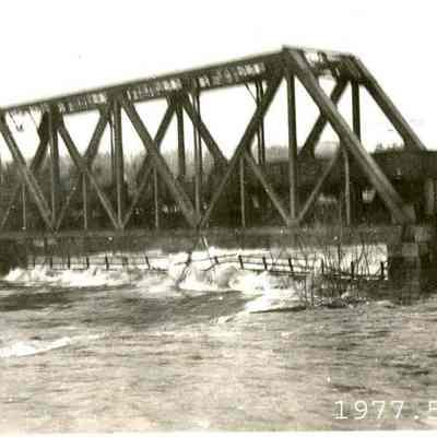 1936 Flood at the Black Bridge.