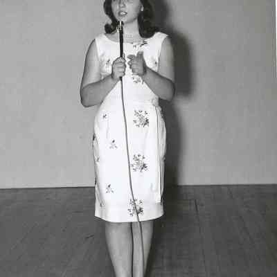 For her talent presentation Barbara will sing the popular song "Paper Tiger"