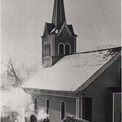 United Methodist Church on Fire