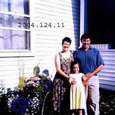 Photograph of Barbara, Ron and Kay Martel.