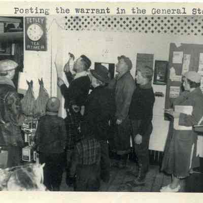 Posting a Warrant at Randall's General Store, South Harpswell