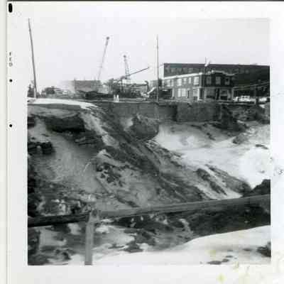 Building of Route 1 underpass, 1961