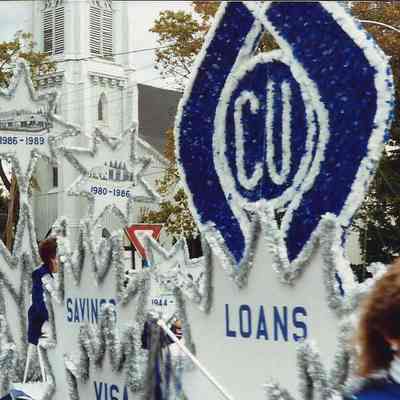 A color photograph of a close up of the St. John's Credit Union Float.
