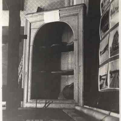 A photo of the corner cupboard.