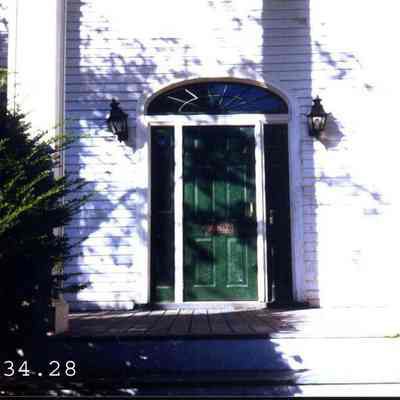View of the front door at 4 College Street.