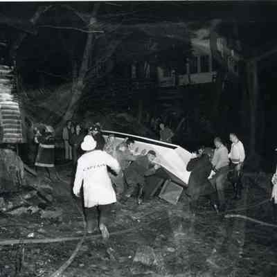 A photo of Bruce Purington's workshop fire.