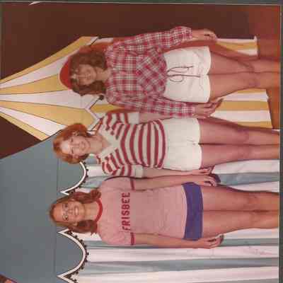 Julie Stanton, Sarah Stark, and Kathleen Gamache in their costumes.