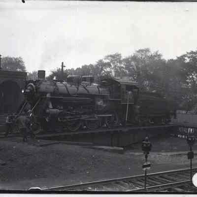 Maine Central Railroad Steam Engine No 383 on Turntable