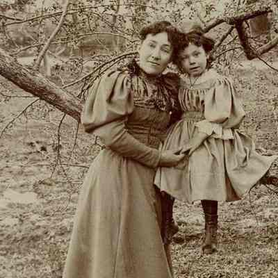 Unidentified woman and girl