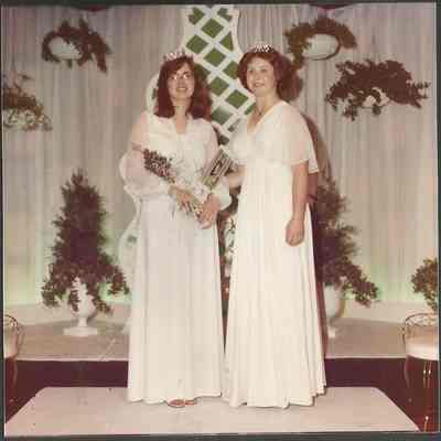1979-80 Brunswick Teen Queen Cathy Lyden and the 1978-79 Brunswick Teen Queen Lisa Grasmuck.