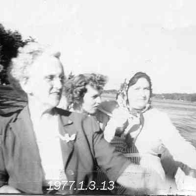 Friends of Mrs. S. Sylvester in a Boat
