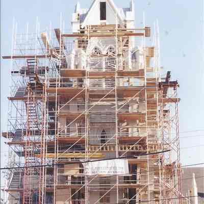 First Parish Church with Staging