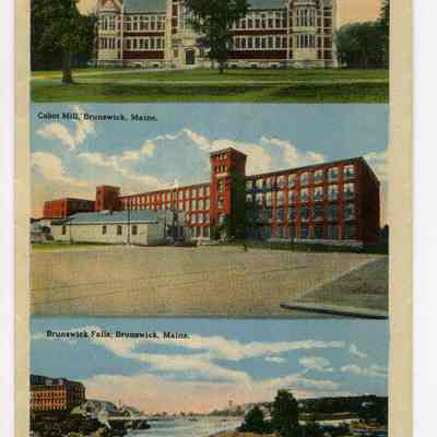 Hubbard Hall, Bowdoin; Cabot Mill; Brunswick Falls
