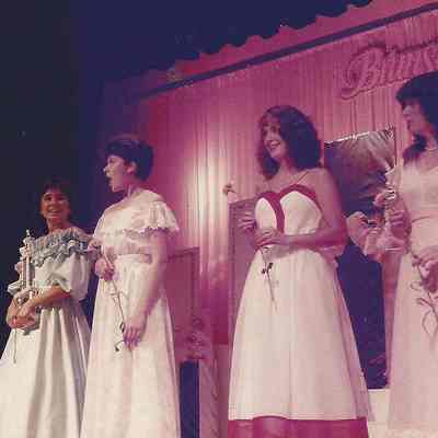 A color photograph of Wendy Mercier being named the first runner-up.