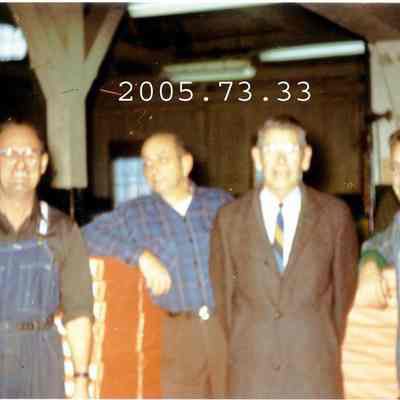 A photo of unidentified mill workers