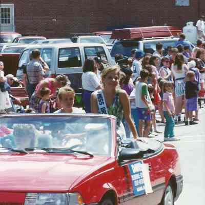 Lisa Kelly in the 4th of July Parade in Bath.