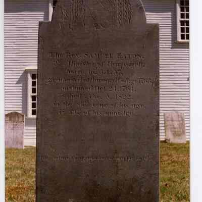 Harpswell Meeting House, Gravestone of Rev. Samuel Eaton