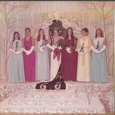 The 1973-74 Brunswick Teen Queen and her court.