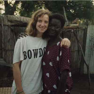 A photo view of a Bowdoin student.