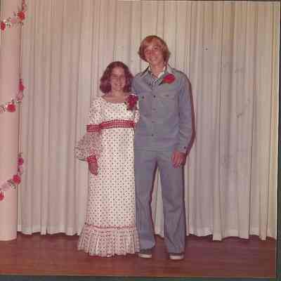 1st runner-up Bernadette Menard and her escort Garry Oswall at the Teen Queen Ball.