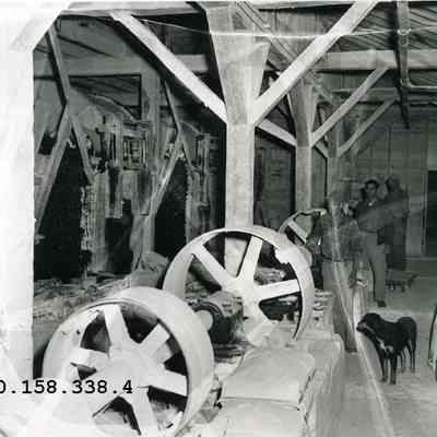 A photo of machinery at Topsham Feldspar Co. 1955.