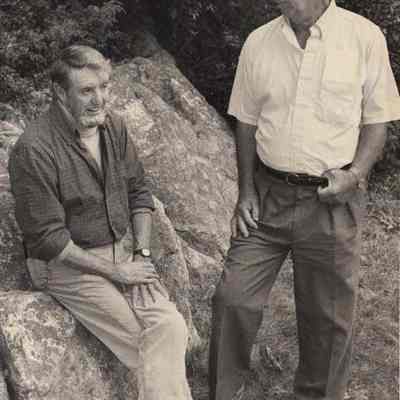 A photo view of Harold Wade (standing). 9/4/1992.