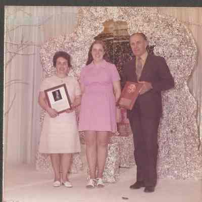 The 1973 Pageant Award and Dedication Award winners. Barbara Theberge