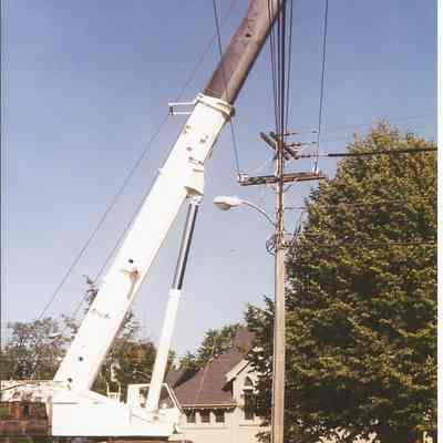 Crane Working on the First Parish Church