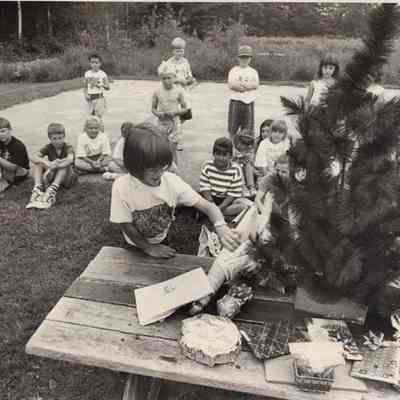 A photo view of Christmas in July, South Harpswell.