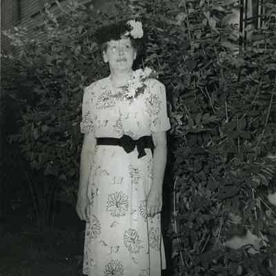 Unidentified Woman at Frances Ginty Sarkis and Robert Pletts Wedding Reception