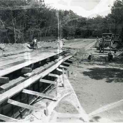 A photo of a hen house being constructed at Coleman Farms.
