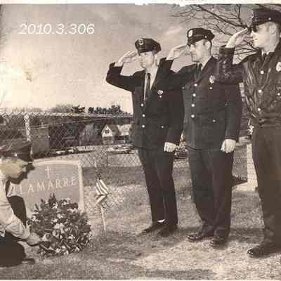 Brunswick Police Officers Honoring their Dead Colleagues