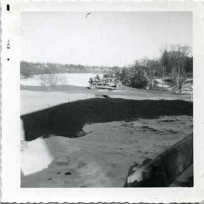 Building of Route 1 underpass, 1961