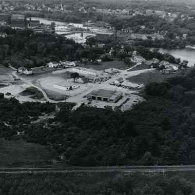 An aerial photo of Industry Road.