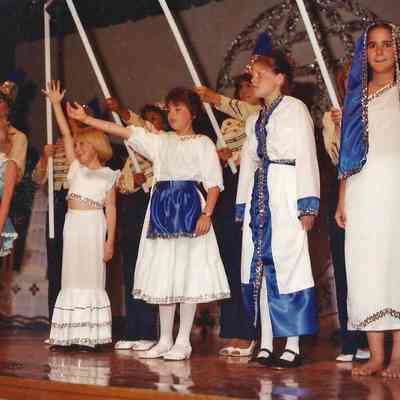 A color photograph of the opening number.