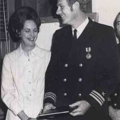 A photo view of Lt. Cmdr Jerry D. Mikkleson. 11/10/1972.