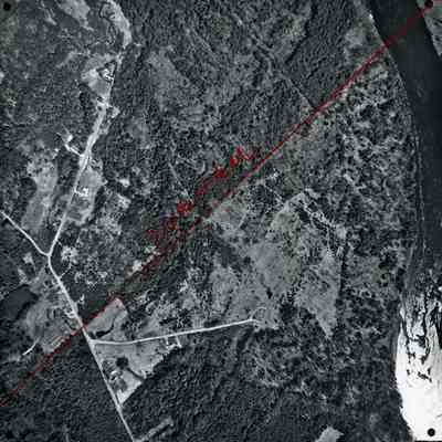 An aerial photograph of the site of the landfill. 5/1/1976.