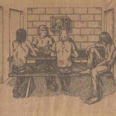 A print of a pen and ink drawing by D. B. Jaquith.