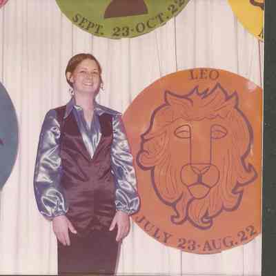 Contestant #3 Althea Kinney is pictured with her Zodiac sign Leo.